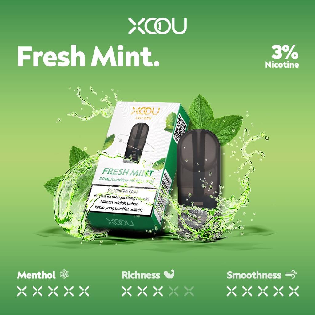 XOOU 5th Generation Mint Flavour 1 Cartridge - Fresh Mint
