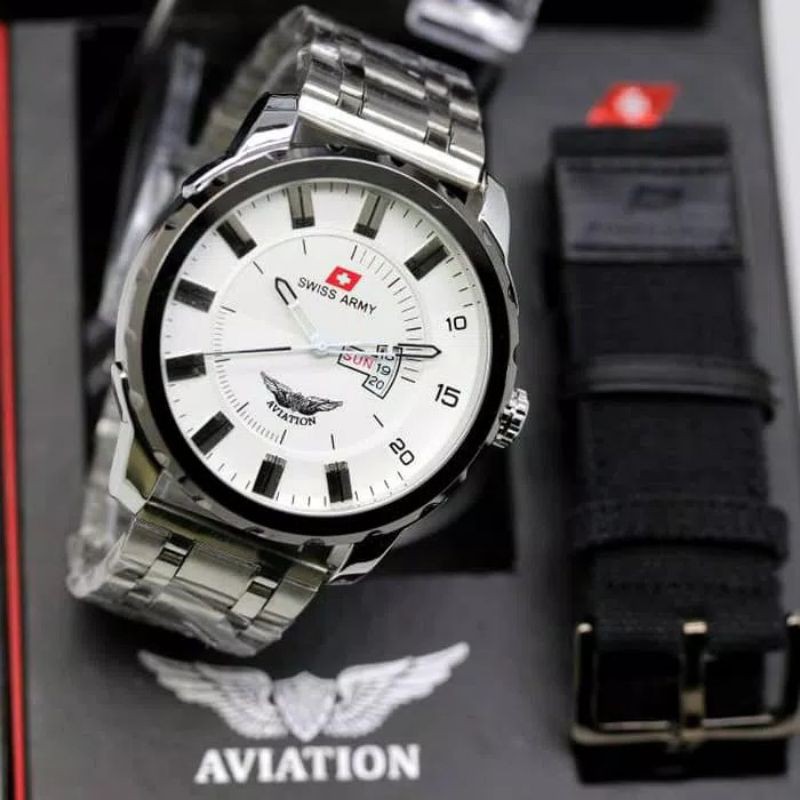 JAM TANGAN PRIA SWS ARMY PAKET AVIATION TERLARIS