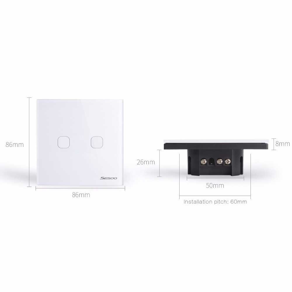 Saklar Lampu Touch LED with Remote Switch Murah Sakelar Touch Screen Terbaru Saklar Lamp Elegan