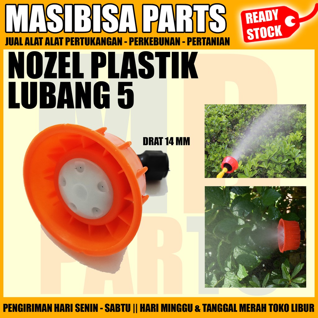 SPUYER / NOZZLE SPRAYER / NOZEL PLASTIK LUBANG 5 CORONG BENGKOK