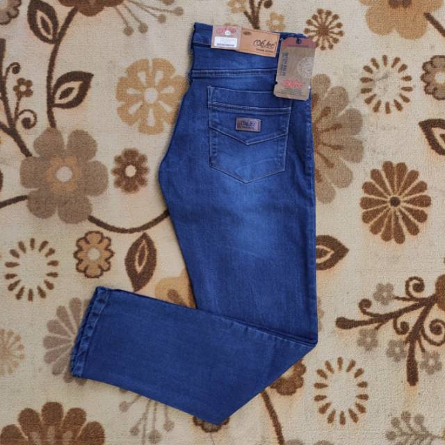 (33-38) Celana Jeans Pria / Cowok Panjang Model Pensil Biru Murah