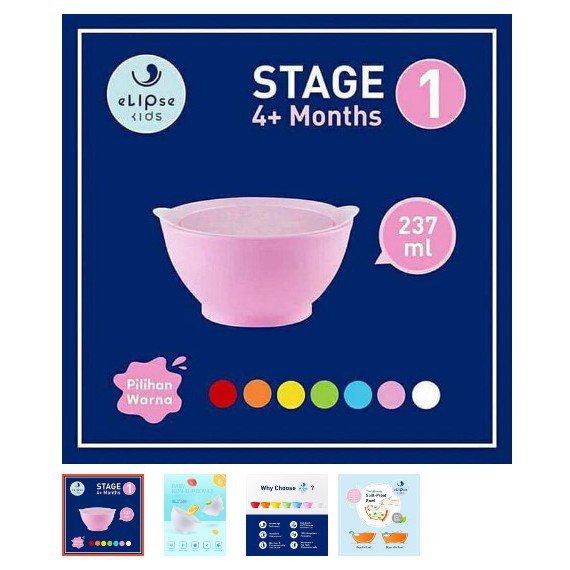 Elipse Kids Stage 1 Baz Bowl Set Mangkuk Bayi