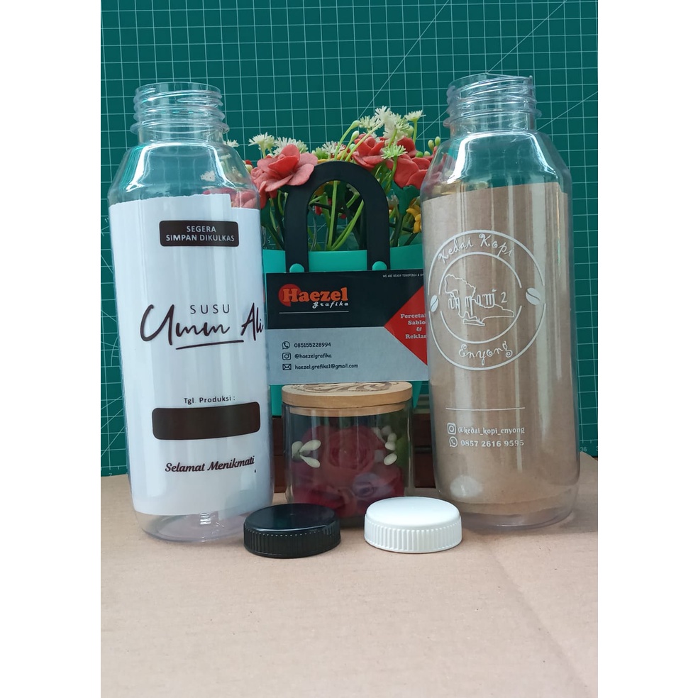 Botol Kale 500ml + Cetak Sablon Kemasan Premium (TEBAL)