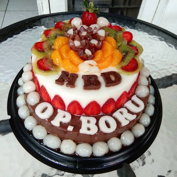 

Puding Buah Ultah 2 Tingkat