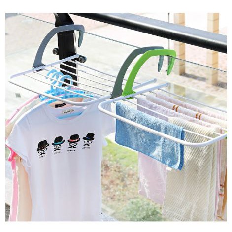 Hanger Balkon stainless 35 x 50 cm Gantungan Baju Portable Serbaguna