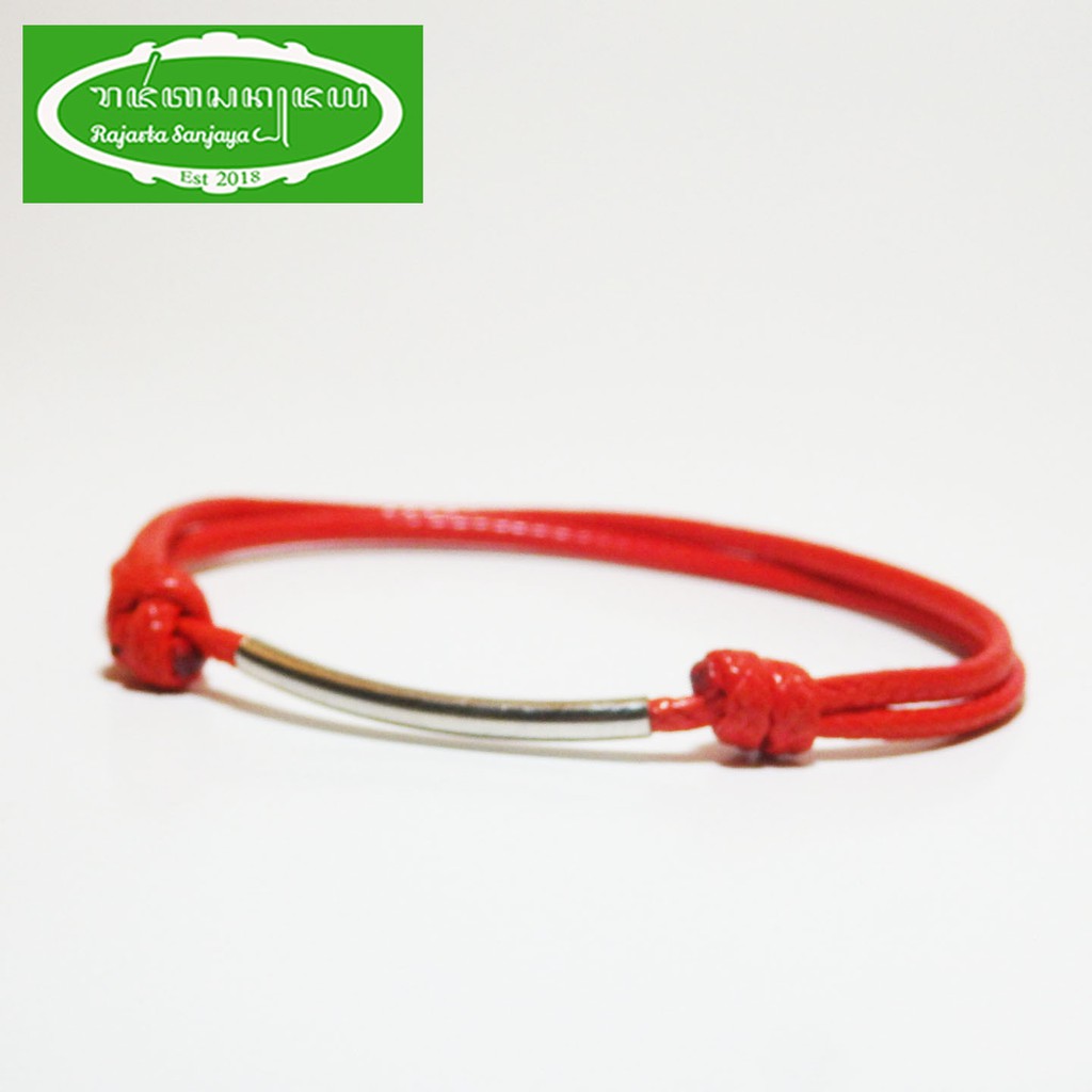 Original Handmade Gelang Rajarta Twist Leather Korean Stainless Spacer