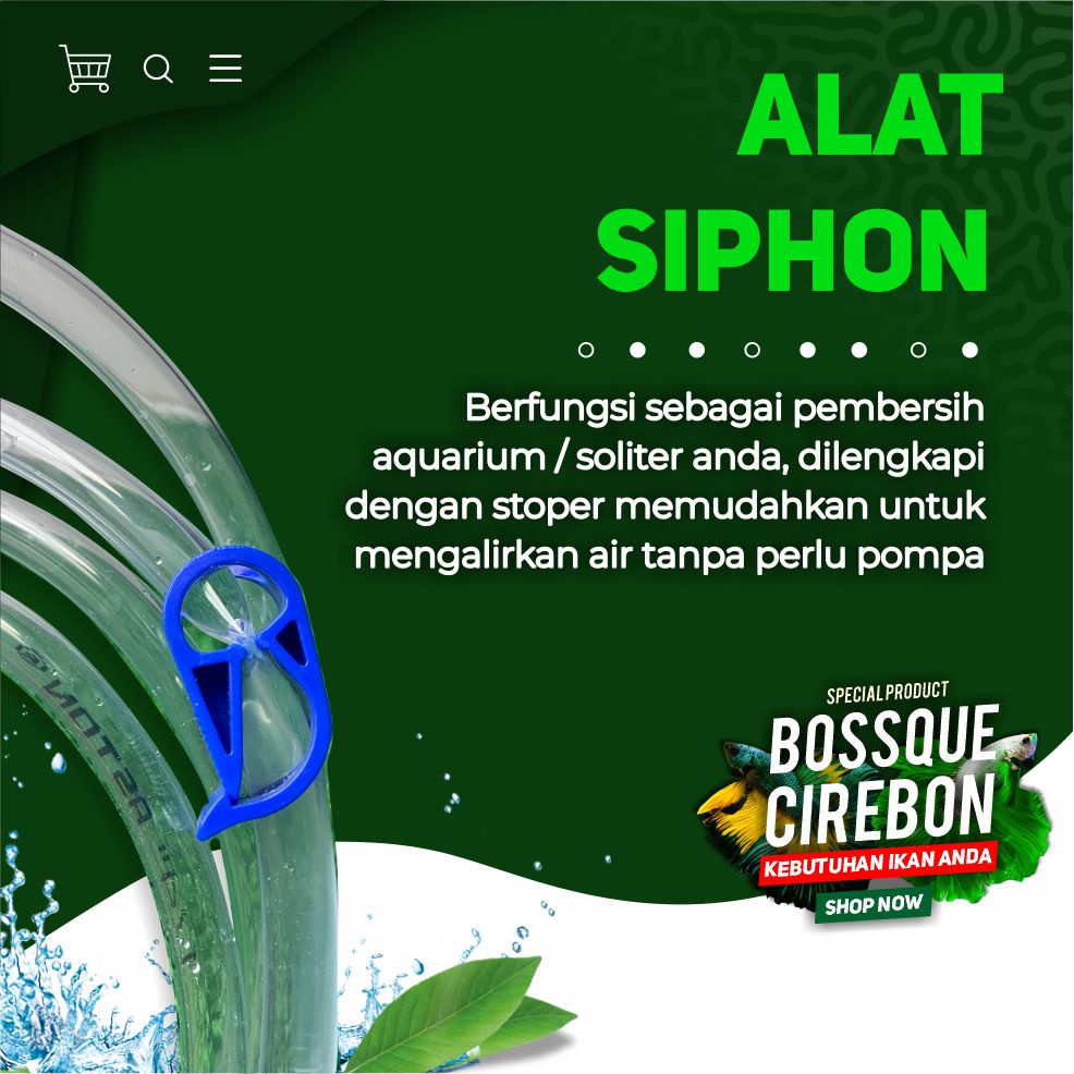 Alat Sifon Sipon Siphon Pembersih Aquarium Soliter Ikan Hias Cupang Gupy Size L