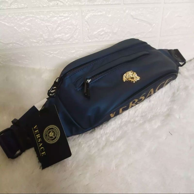 Tas Selempang Pria Versace Impor Tas Waistbag Premium Waterproof