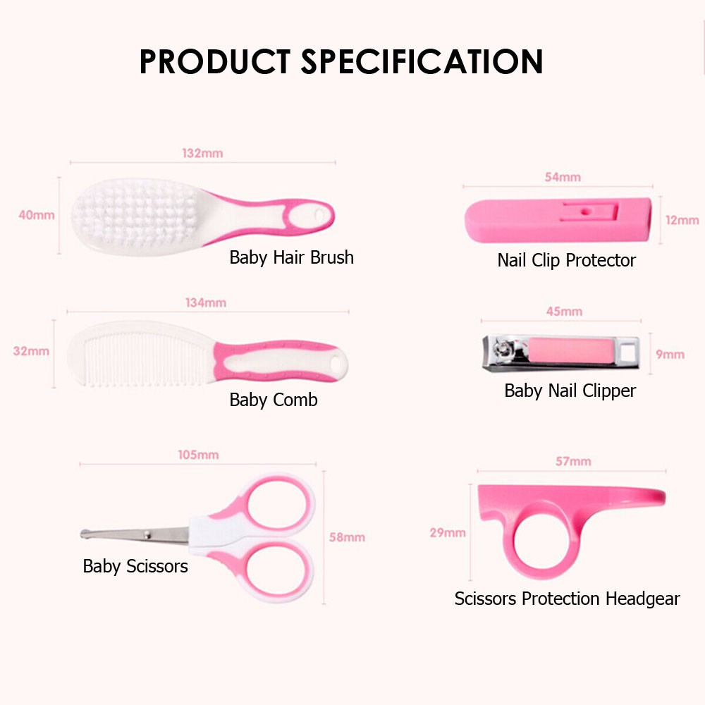 |COD&TERMURAH| BABY CARE KIT SET 6 IN1 Manicure Set Perlengkapan Bayi Set Newborn  Baby / Sisir bayi / Kado Lahiran Bayi / Set Perlengkapan Bayi Baru Lahir / Gunting Kuku Bayi / Sisir Rambut Bayi / Gunting Kuku Bayi-2