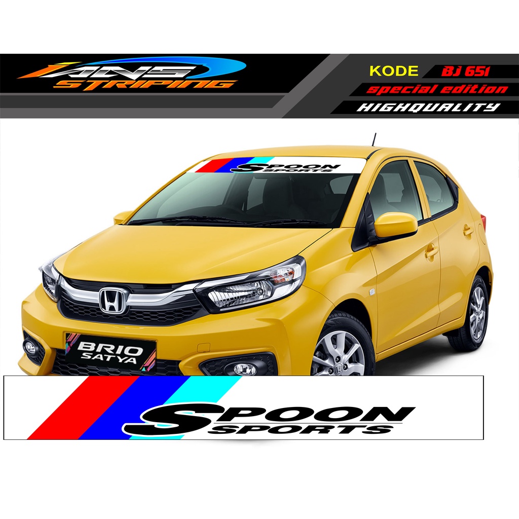 STICKER KACA DEPAN MOBIL JAZZ / BRIO / AGYA / AYLA / YARIS / MOBILIO / SEDAN BJ651