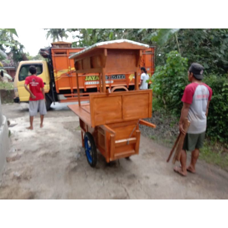 Gerobak Angkringan kayu jati GROSIR