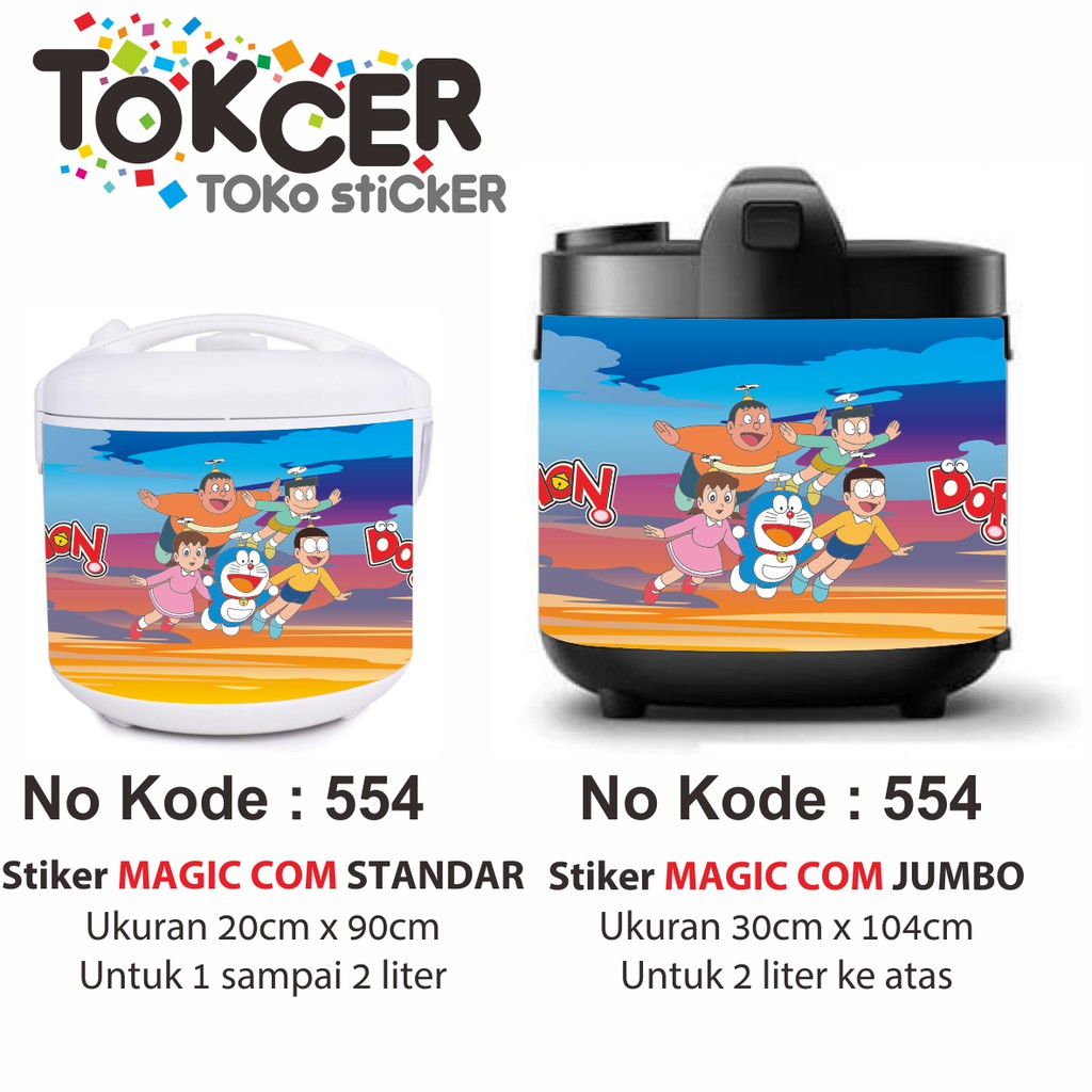 Stiker MAGIC COM / Rice Cooker Motif DORAEMON