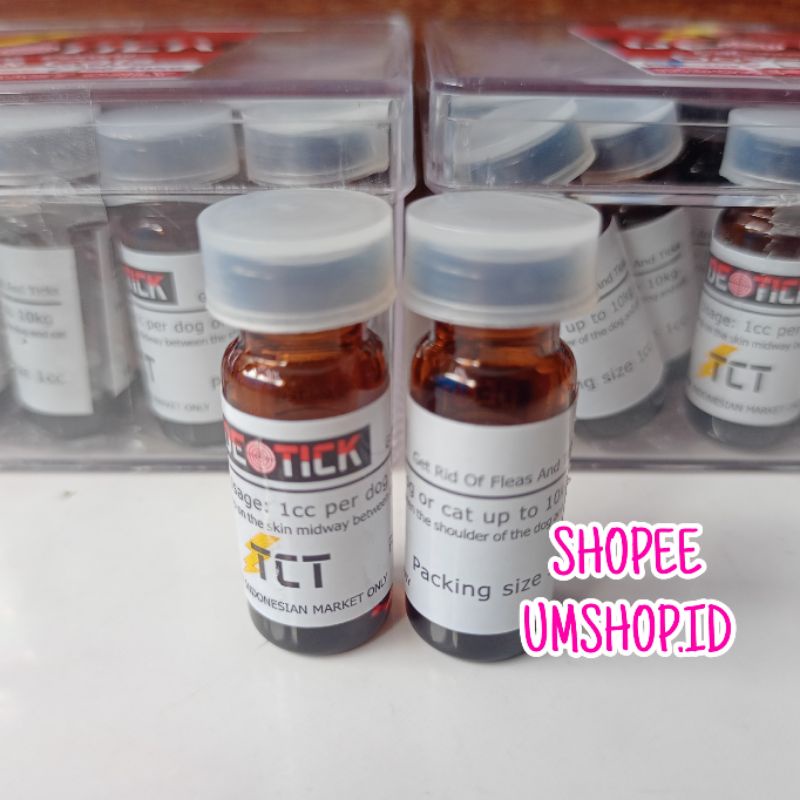 Detick 1 ml Obat Kutu Anjing Kucing Ampuh Detick 1ml Tetes Kutu Kucing