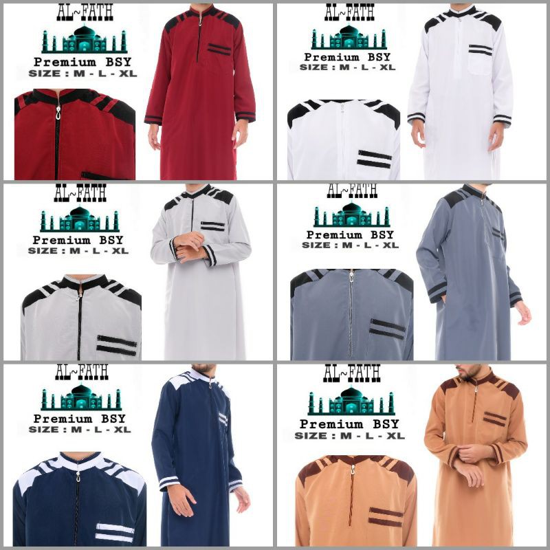 Jubah saudi pria terbaru gamis muslim pria ☆ Cod Ok