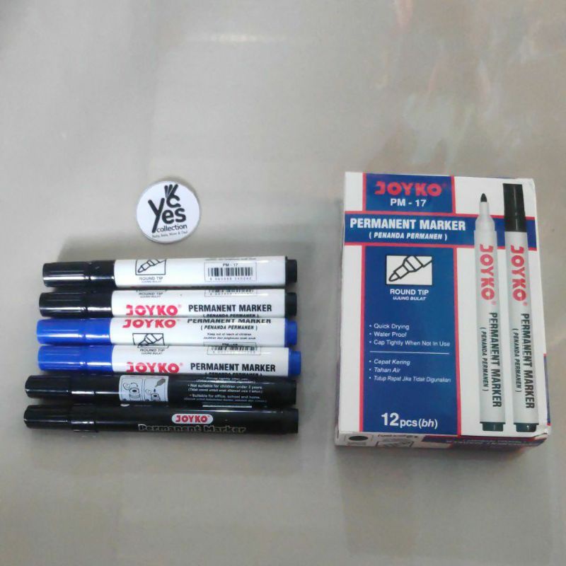 Spidol Joyko Marker Whiteboard Papan Tulis 1 PCS Hitam Merah Biru  White Boad ATK Alat Tulis Kantor Sekolah anak