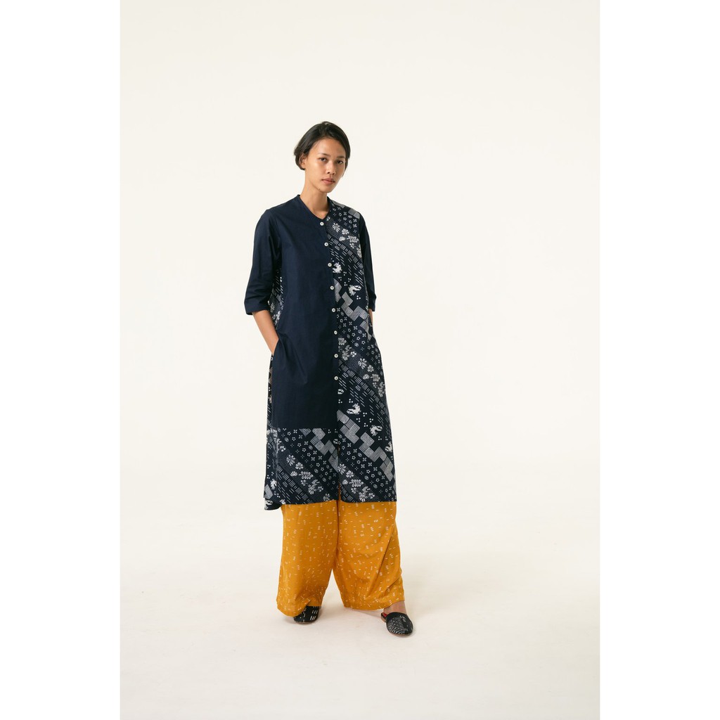 Baju Panjang Tambal Lereng Batik Cap Sejauh Mata Memandang