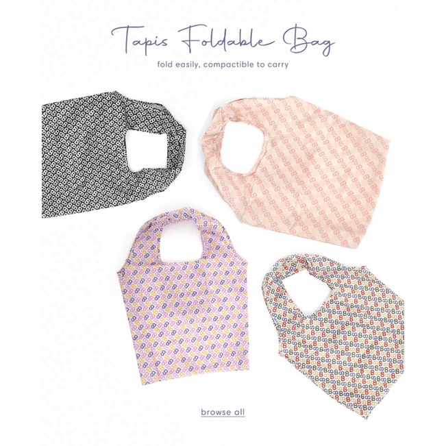 TAPIS FOLDABLE BAG BUTTONSCARVES TAS Belanja BS