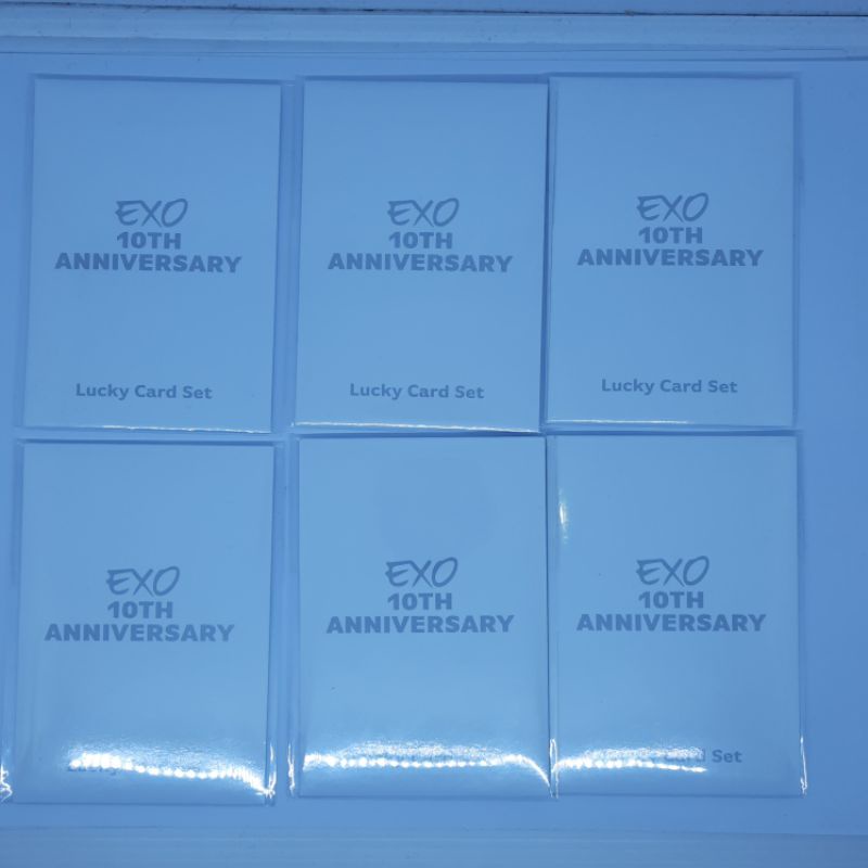 MD EXO 10th ANNIVERSARY LUCKY CARD SUHO XIUMIN LAY D.O. KAI SEHUN