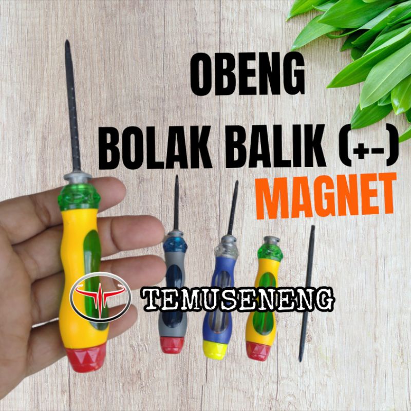 Obeng Bolak Balik Mini Plus Minus Magnet Bb Obeng Panjang Bisa Diatur