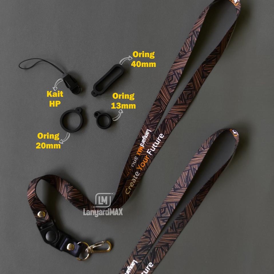 

(SALE) Lanyard Pod HP Motif Batik Nelumbo 1,5 cm