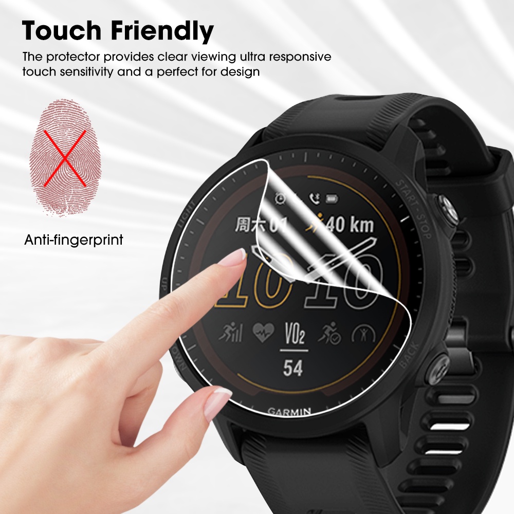 Film Pelindung Layar Bahan TPU Anti Gores Flexible Untuk Smartwatch Garmin Forerunner 955