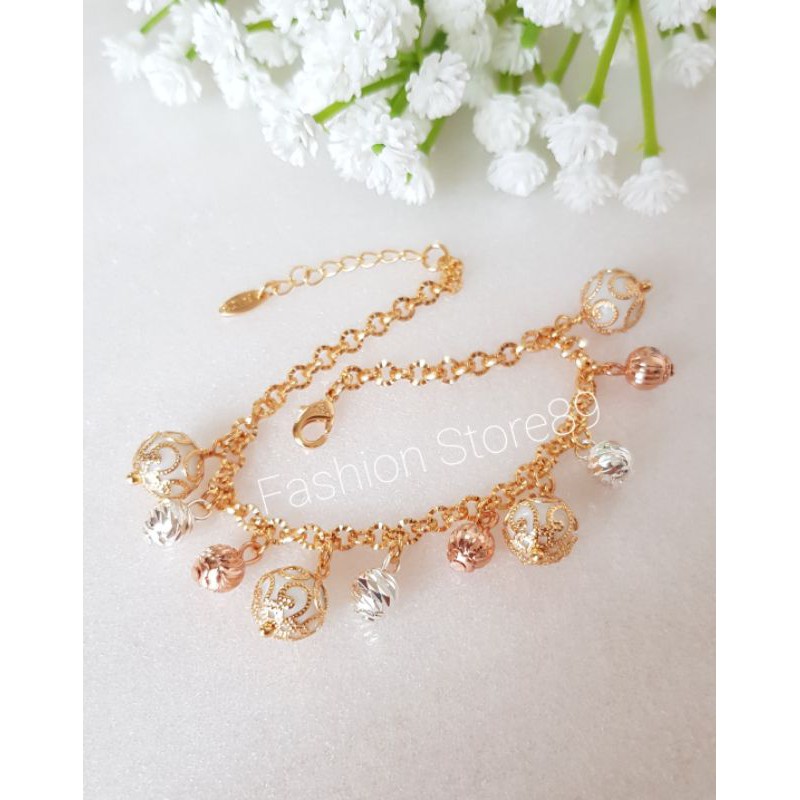 Ready Import Fashion Special Bola motif Jurai Xuping bestseller bestquality gelang bola kombinasi