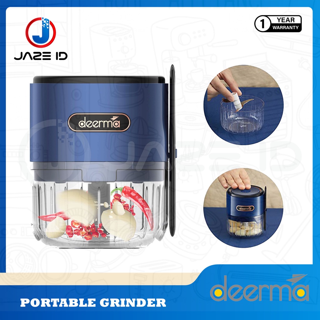 Deerma JS100 Garlic Chopper Penggiling daging sayuran Garansi