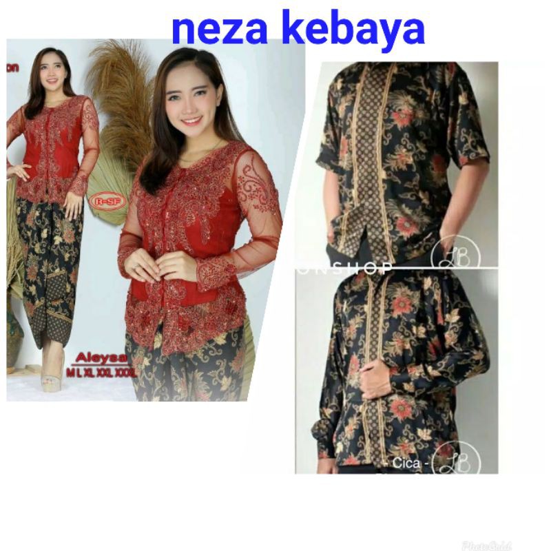 COUPLE KEBAYA TUNANGAN/KEBAYA PAYET SABRINA/KEBAYA AKAD/KEMEJA COUPLE