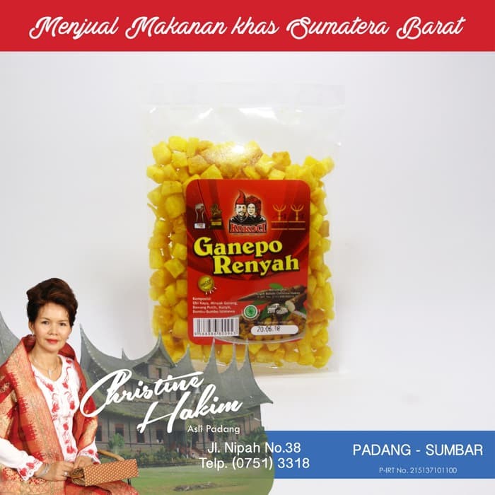 

Ganepo Renyah Kokoci 200gr / Kripik Dakak-dakak Ampera Singkong Padang