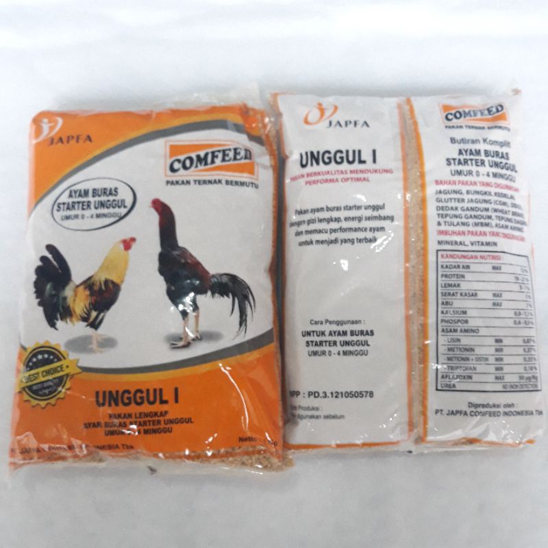 Pakan Ayam Unggul 1 COMFEED berat 1kg