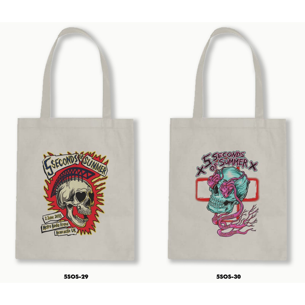 TOTE BAG BLACU  - 5 SECOND OF SUMMER / 5SOS 02