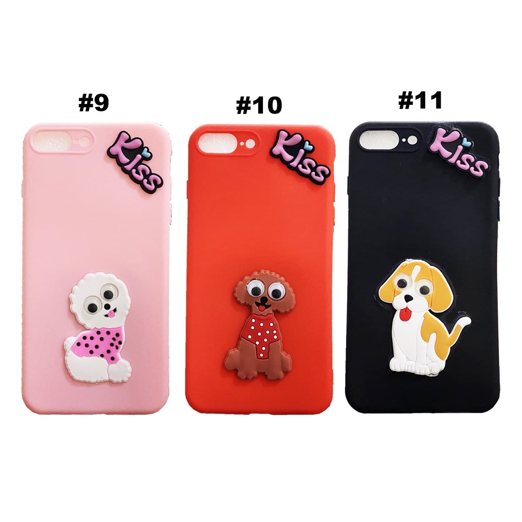 Softcase Hp iPhone 7+ 7 Plus Fuze Silicon Case Gambar Cartoon Casing Original Soft Case + Pop Socket