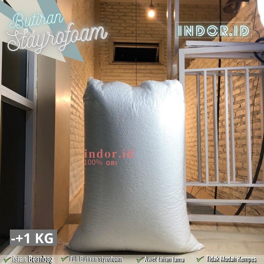 isian Beanbag Butiran Styrofoam Putih Bersih/ 1Kg Biji Butiran Styrofoam Bulat Murah Terbaru