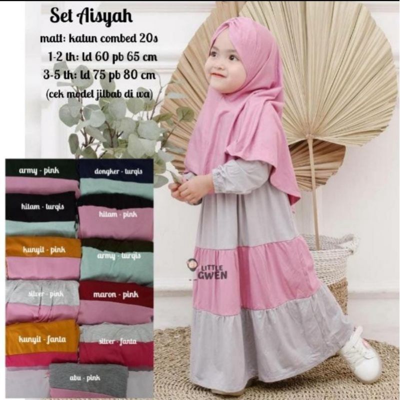 Gamis anak best seller catton toyobo ootd(gamis saja)