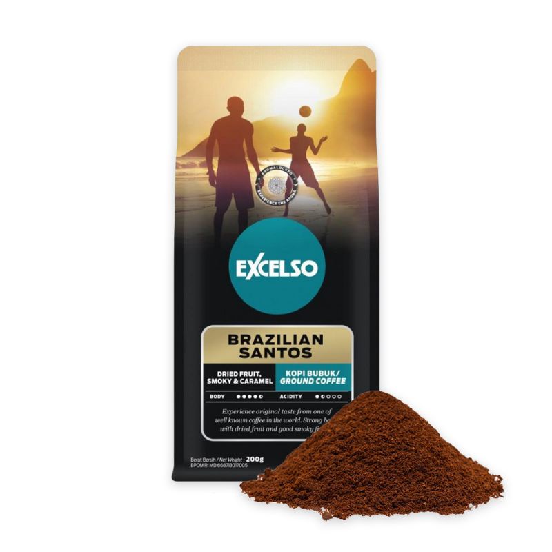 

Kopi Excelso Brazilian Santos Bubuk 200gr