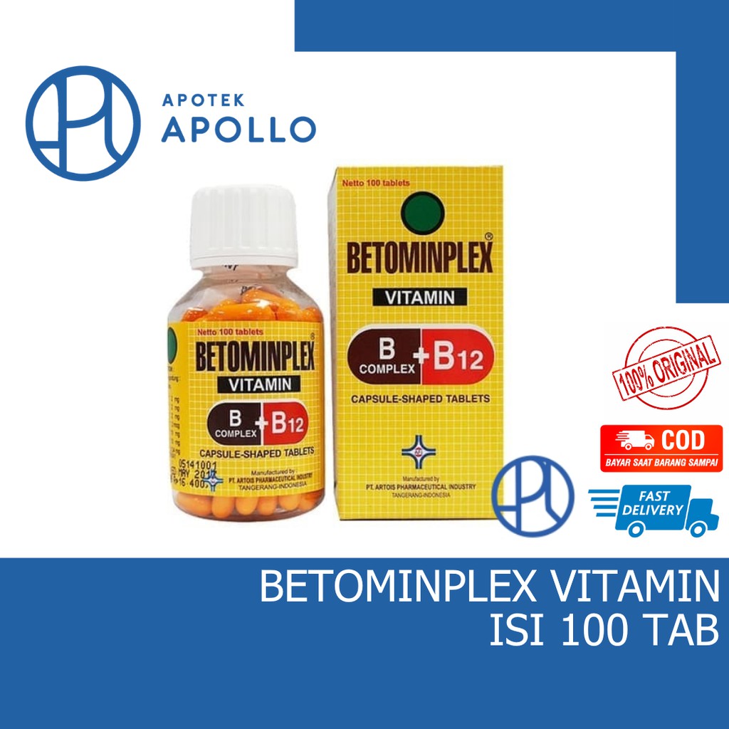 BETOMINPLEX VITAMIN ISI 100 TABLET B COMPLEX B12 MULTIVITAMIN B KOMPLEK