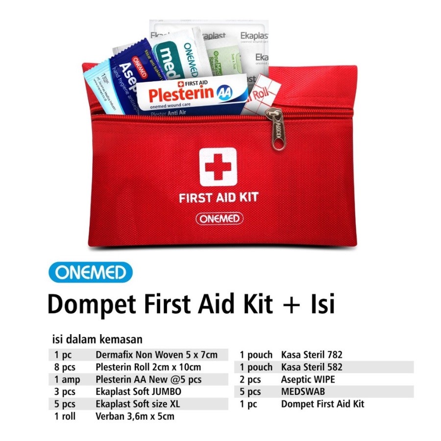 Dompet First Aid Kit + Isi OneMed P3K Set Pertolongan Pertama Luka