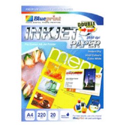 

Blueprint Double Sided Inkjet Paper (BP-DSIPA4220) - A4, 20 Sheet, 220gsm, Cast Coating, Extra White