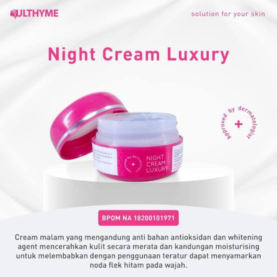 Night cream luxury Ulthyme Skincare