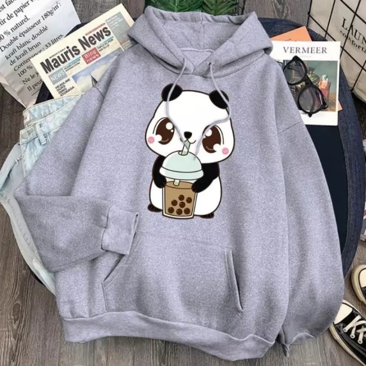 MYSTIQUE.ID-HOODIE PANDA BOBA TEA LUCU DAN AESTHETIC