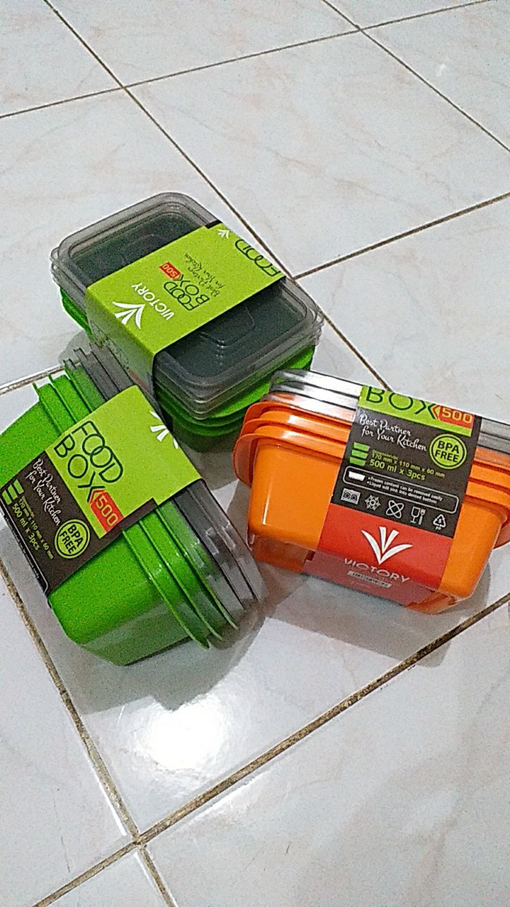 Kotak Makan 500ml Victory Food Box - Paket Hemat