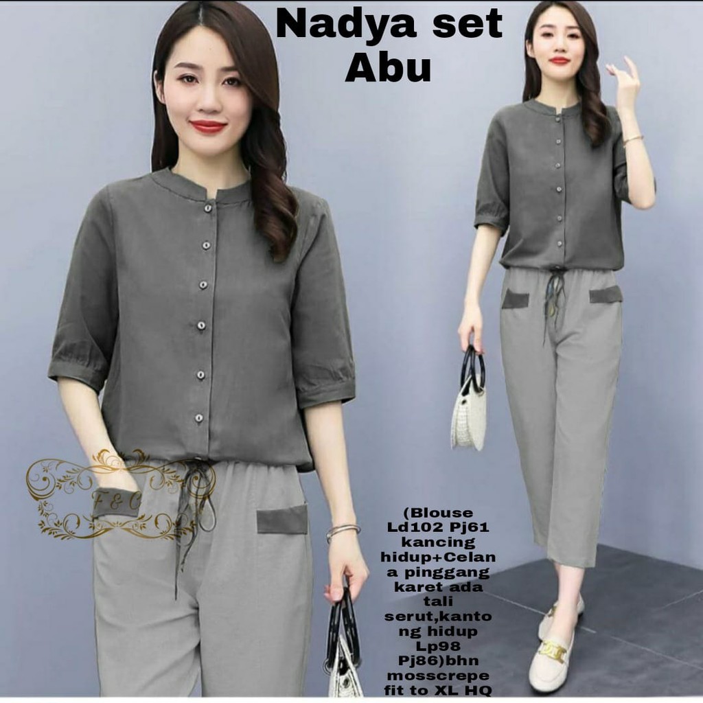 Setelan Fashion Wanita Celana 7/8 Fit To L Set Celana Wanita Cantik Model Terbaru