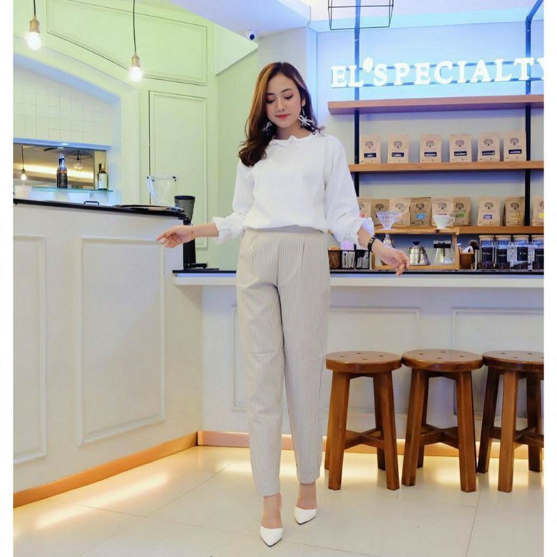 CELANA KAIN TARTAN GARIS | CELANA GARIS WANITA | CELANA CEWEK KAIN | TARTAN GARIS GARIS |