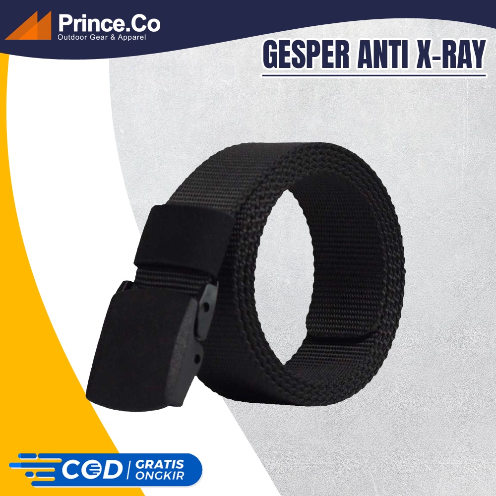 Tali Sabuk Gesper Ikat Pinggang Pria Anti XRay Metal Detector Plastik Automatic Buckle Travel