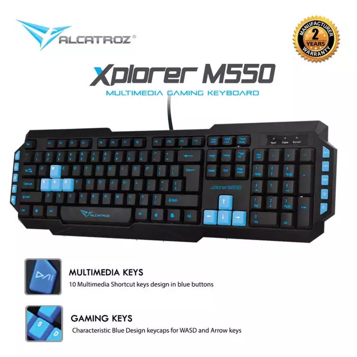 Alcatroz Xplorer M550 Multimedia USB Keyboard