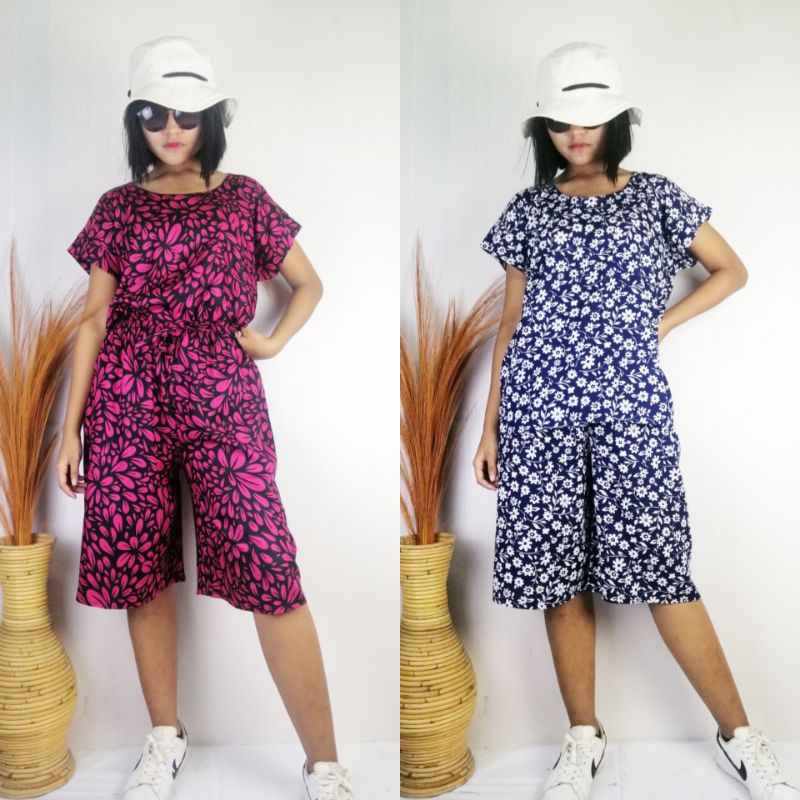 Set Wanita Gaby Kulot 3/4 Rayon Motif