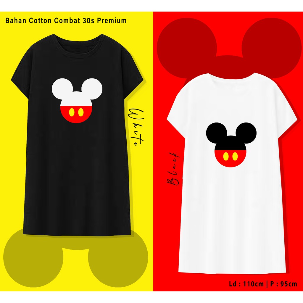 MICKEY FAT  / TERMURAH BAJU DRESS KATUN WANITA LENGAN PENDEK / TUMBLR TEE /  OVERSIZE