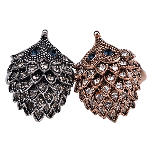 Hu Hu Hu Hu Hu Alat Bantu Pasang Kacamata♡ Cincin Wanita Bentuk Landak Gaya Vintage Bohemian Untuk Pesta Pernikahan / Ulang Tahun