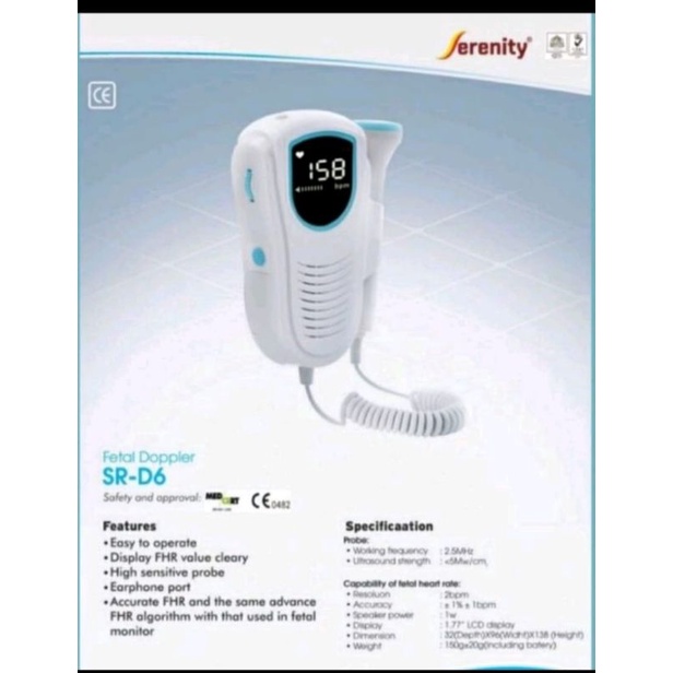 Fetal Doppler Digital Serenity SR-D6