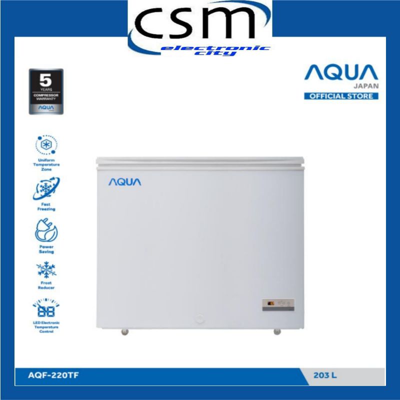 AQUA JAPAN AQF-220TF Chest Freezer No-frost AQF 220TF 203L